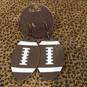Football earring ! Get ready for Super Bowl with these cute brown footballs